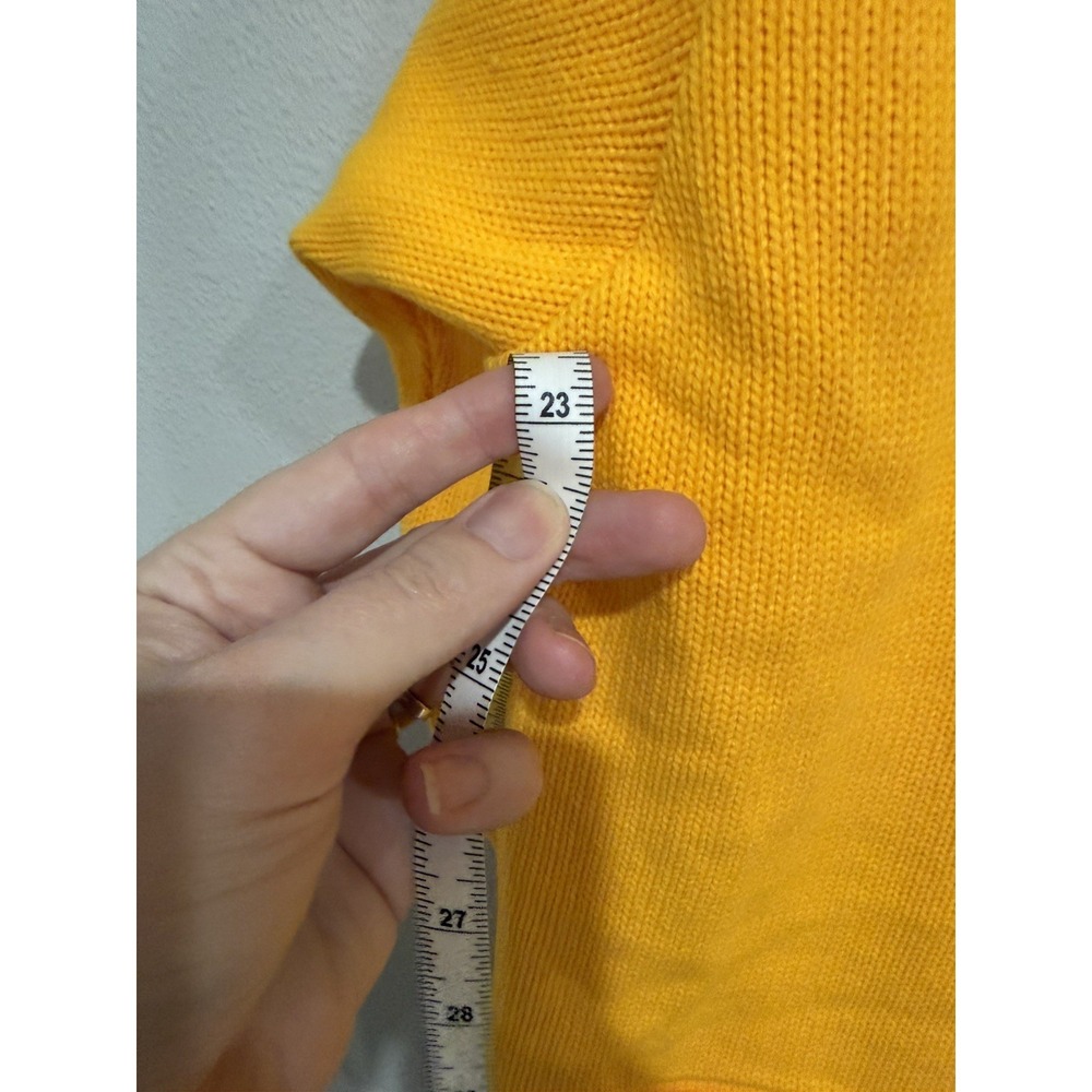 Vintage Bristol Products Acrylic Letterman's Cardigan Yellow Size 48 Made In USA - Picture 6 of 6